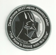 Star Wars 501st Honorary Member Darth Vader David Prowse Logo Embroidered Patch - £5.41 GBP