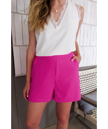Sachet Pink Half Elastic Waist Casual Pocketed Shorts - $244.99 MXN
