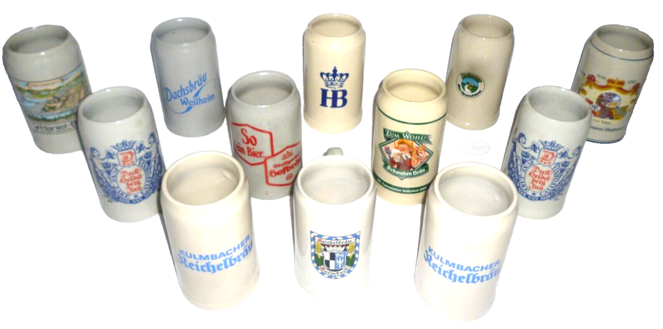 Kulmbacher Reichel Drell Ayinger Dachs Schwaben HB 1L Masskrug German Beer Stein - £10.98 GBP