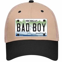 Bad Boy Michigan Novelty Khaki Mesh License Plate Hat - £23.17 GBP