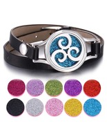Tree of Life Aromatherapy Bracelet Black Leather Essential Oil Diffuser ... - £10.53 GBP