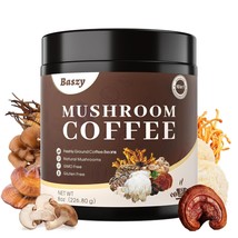 Mushroom Coffee- Blend with 10-in-1 Mushroom Power, Arabica Instant Coffee 8OZ - £27.29 GBP