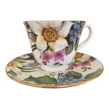 Vintage Royal Kingston Cup and Saucer Spring Flowers Floral Bone China England - £21.36 GBP