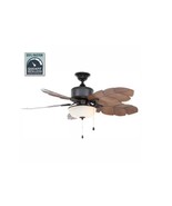 Home Decorators Palm Cove 52 in. Indoor/Outdoor LED Iron Ceiling Fan w/ ... - £62.66 GBP