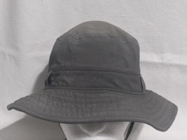 Solar Escape Explorer Bucket Hat Unisex One Size Gray Heather Head &amp; Chin Strap - £11.48 GBP