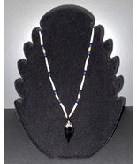 Southwestern Obsidian Arrowhead &amp; Bone/Bead Necklace - $35.00