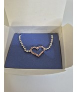 Avon Vintage 2003 Sparkling Chain Bracelet With Rhinestone Heart Accent ... - $219.11 MXN