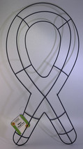 SHIP24-Breast Awareness-Shaped Wire Frame for Wreath 20&quot;x9 3/4” by Floral Garden - £10.81 GBP