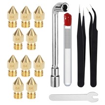 19Pcs 0.4mm 3D Printer Extruder Nozzle Cleaning Needles Tool Kit for CR-10/Ender - £17.42 GBP