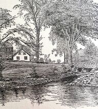 Bridge At New Vineyard Maine 1924 Art Print Antique New England DWT8B - $369.97 MXN