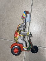 Genuine Post War Us Zone German Made Tin Wind Up Circus On Scooter. - £29.89 GBP