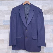 Burberry London Pure Cashmere Flannel Bespoke Blazer Coat Navy Blue Mens... - $395.99