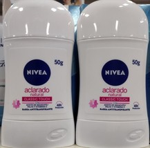 2X Nivea Aclarado Natural Classic Touch Antitranspirante Desodorante - 2 De 50ml - £15.46 GBP