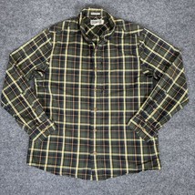 Duluth Trading Shirt Mens Large Green Slim Untucked Long Sleeve Button A... - $13.10