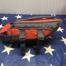Top Paw Adjustable Dog Life Jacket Orange Small 15-30 Lbs. Water Flotation - £7.47 GBP
