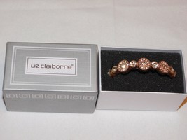 Liz Claiborne Pink Tone Clear Stones Stretch Bracelet One Size Worn Once x - £14.10 GBP