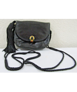 Vintage Judith Leiber Black Snakeskin Leather Clutch Shoulder Bag Fringe... - $4,702.07 MXN