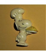 SNOOPY / PEANUTS FRIDGE MAGNET ~CHEF / COOKING 1966 Vintage ~ Good, Used... - $18.32