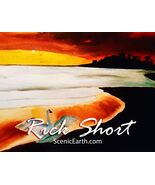 Hawaii Hawaiian Sunset Tropical Beach Fine Art Print New MC - $75.00