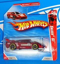 Hot Wheels 2010 Short Card Race World Speedway #170 Saleen S7 Mtflk Red ... - $7.00
