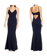 KATIE MAY Sleeveless Trumpet Gown Dress, Navy, Size Large, 12/14, NWT - $203.78 CAD