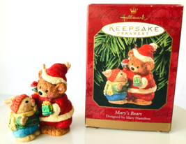 Hallmark Mary&#39;s Bears Season for Sharing Christmas Holiday Ornament 1999 in Box - £9.90 GBP