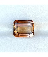 Natural Bi-Color Imperial Topaz 9.00 Cts Emerald Cut VVS Loose Gemstone - £5,656.33 GBP