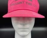 Vtg Michelin Hat Discount Tire Co Pink Snapback Trucker Swingster USA Made - $16.44