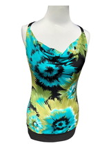 Rue 21 sleeveless racerback cowl neck colorful tunic floral tropical top medium - £18.02 GBP