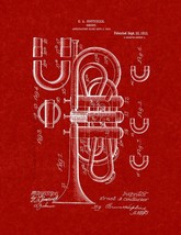 Cornet Patent Print - Burgundy Red - $7.95+