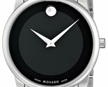 MOVADO 0606504 Stainless Steel Black Museum Dial Men&#39;s Watch - £283.08 GBP
