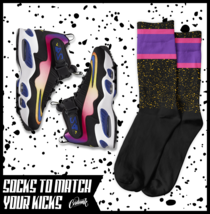 STRIPES Socks for Air Griffey Max 1 Los Purple Pink Blue Angeles Sunset 24 Shirt - £16.53 GBP