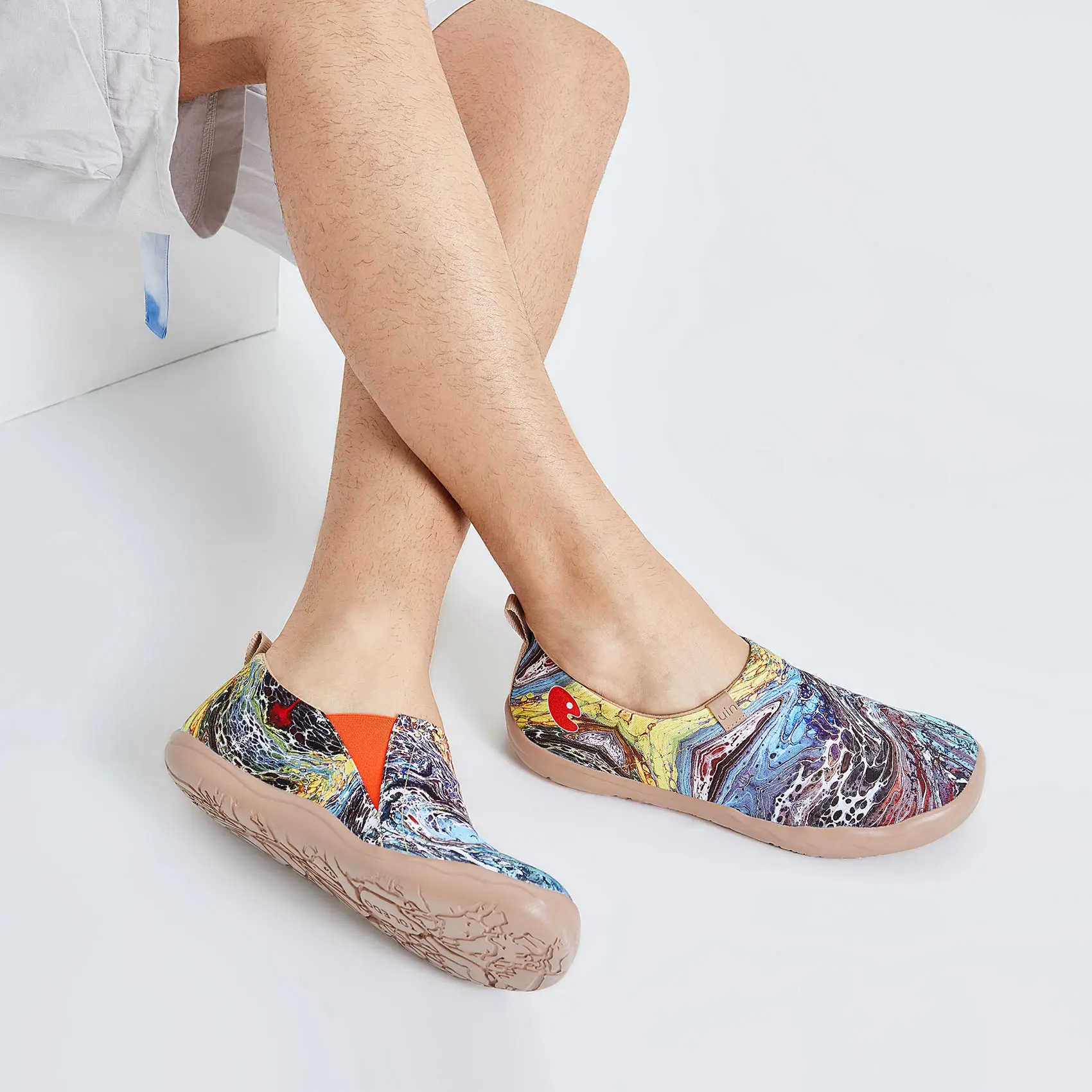 NEW Men&#39;s Canvas Fashion Sneaker Comfortable Walking Travel Painted Slip... - £147.27 GBP