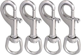 4PCS Stainless Steel Swivel Eye Snap Hook, 316 Marine Grade Sliver Stain... - $27.56 CAD