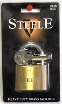 Steele Heavy Duty Pick Resistant Brass Padlock 50mm Gym Locker - $7.91