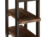 Pomona Metal And Reclaimed Wood 2-Shelf End Table, Rustic Natural - $232.99