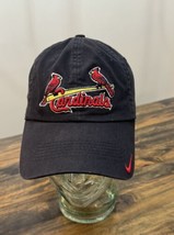 VINTAGE St. Louis Cardinals Baseball Hat Cap Nike Team Strapback MLB Blue Adult - £15.56 GBP