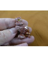 (Y-BIR-VUL-9) red gray Vulture Buzzard Figurine soapstone Peru scavenger... - $8.59
