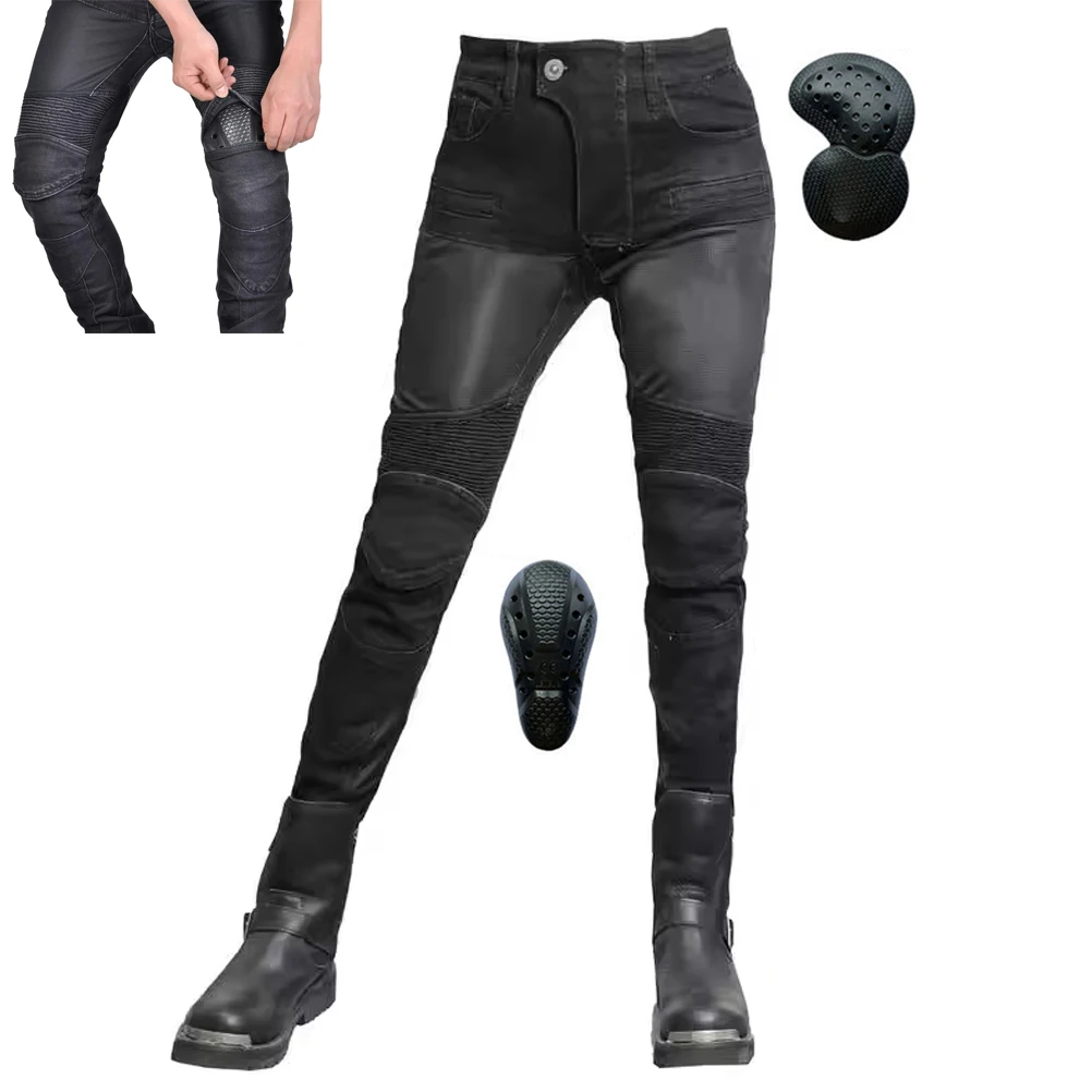 Women Motorcycle Riding Pants with 4 X Upgrade CE Armor Pads Summer Mesh - $79.18+