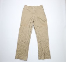 Vtg 50s Korean War Mens 32x34 Distressed Military Bell Bottoms Button Fly Pants - £93.41 GBP