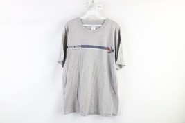 Vtg Streetwear Mens Large Faded Spell Out USA Basketball T-Shirt Heather Gray - £24.07 GBP