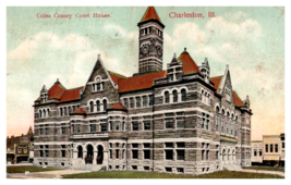 1910 Coles County Court House  Charleston, Ill Vintage Postcard - £3.08 GBP
