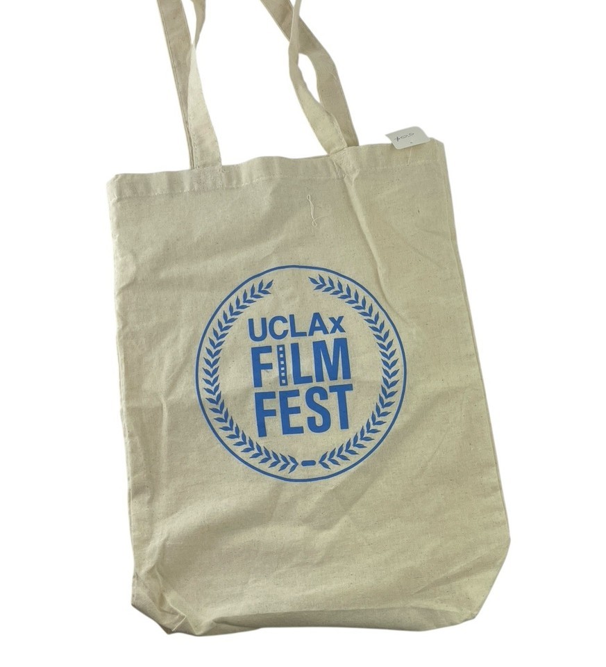 UCLA Film Fest Tote Bag Cream w Blue Letters 100% Cotton Item image 5