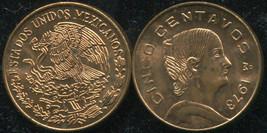 Mexico 5 Centavos. 1973 (Coin KM#427. Unc) - £0.78 GBP
