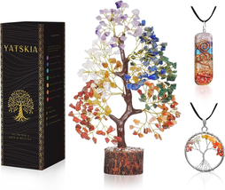 Seven Chakra Tree of Life - Crystal Tree for Positive Energy - £35.91 GBP