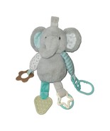 Kellytoy Kelly Baby Gray Teal Elephant Pram Stroller Plush Toy Rattle Cl... - £8.82 GBP