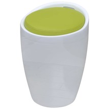 Stool White, Apple Green ABS Plastic, Faux Leather Standard Stool - $2,327.89 MXN