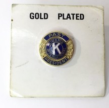 Vintage Kiwanis International Past President Lapel Pin Gold Plated &amp; Enamel - $12.00