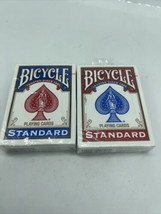 (2) New Sealed Deck of Bicycle Standard Face Poker Playing Cards 1 BLUE &amp; 1 RED - £4.02 GBP