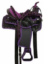 Purple Synthetic Western Horse Saddle Size 12&quot; To 18&quot; Inch With Set - $265.00+
